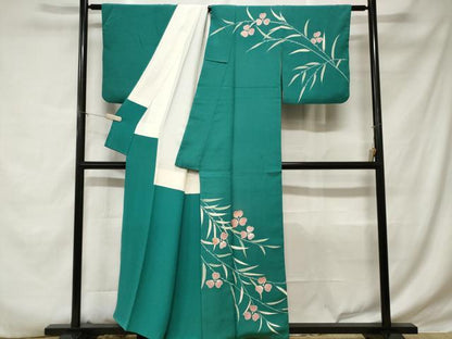 平和屋着物■訪問着　枝花文　正絹　逸品　CABD3362ev