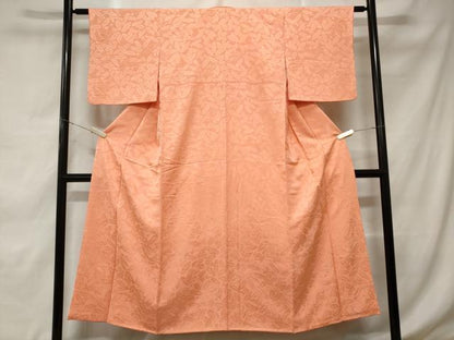平和屋着物■上質な色無地　舞葉地紋　東雲色　正絹　逸品　CABD3366ev