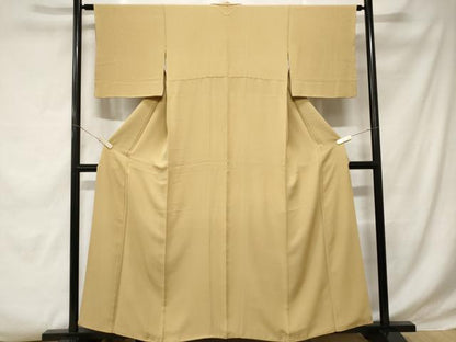 平和屋着物■上質な色無地　枯色　正絹　逸品　CABD3368ev