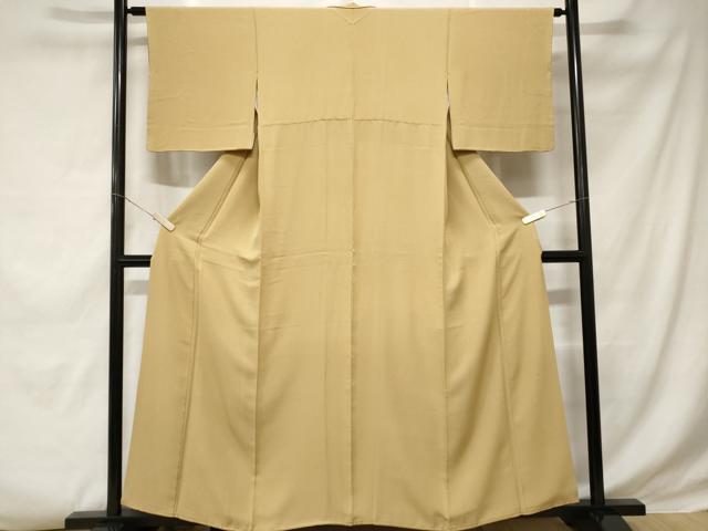 平和屋着物■上質な色無地　枯色　正絹　逸品　CABD3368ev