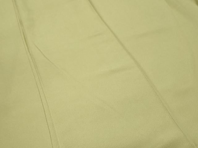 平和屋着物■上質な色無地　抹茶色　正絹　逸品　CABD3369ev