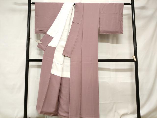 平和屋着物■上質な色無地　浅紫色　正絹　逸品　CABD3376ev