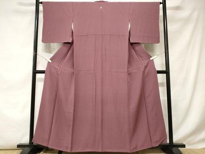 平和屋着物■上質な色無地　京紫色　正絹　逸品　CABD3377ev
