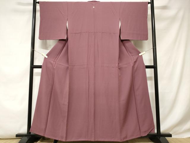 平和屋着物■上質な色無地　京紫色　正絹　逸品　CABD3377ev