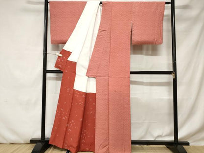 平和屋着物■江戸小紋　作家物　横段菱花文　正絹　逸品　CABD3382ev