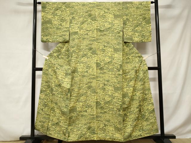 平和屋着物■上質な小紋　御所解文　正絹　逸品　CABD3390ev