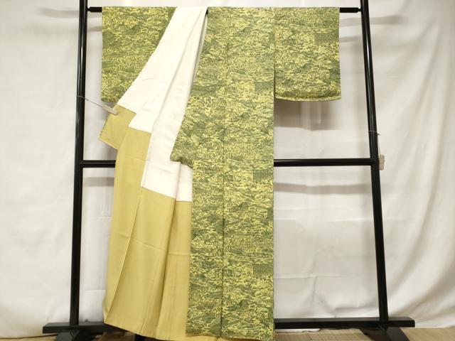 平和屋着物■上質な小紋　御所解文　正絹　逸品　CABD3390ev