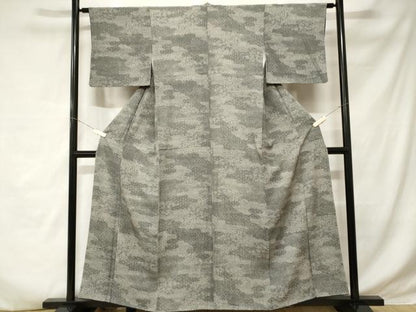 平和屋着物■江戸小紋　寄せ小紋柄　黒地　正絹　逸品　CABD3393ev