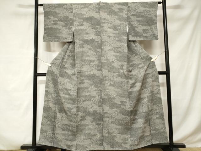平和屋着物■江戸小紋　寄せ小紋柄　黒地　正絹　逸品　CABD3393ev