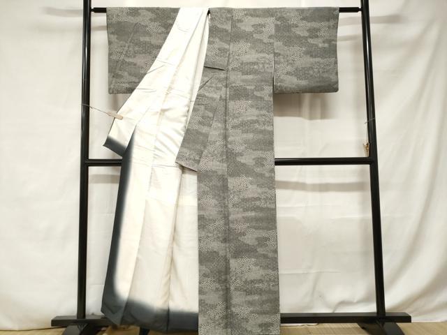 平和屋着物■江戸小紋　寄せ小紋柄　黒地　正絹　逸品　CABD3393ev