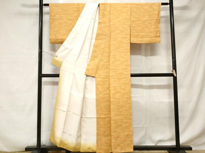 平和屋着物■上質な小紋　霞文　暈し染め　正絹　逸品　CABD3398ev