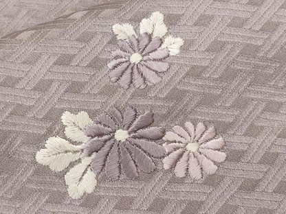 平和屋着物■訪問着　刺繍　絞り　文箱草花文　正絹　逸品　CABD3405ev