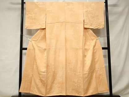 平和屋着物■上質な小紋　霞文　枝花地紋　暈し染め　正絹　逸品　CABD3425ev