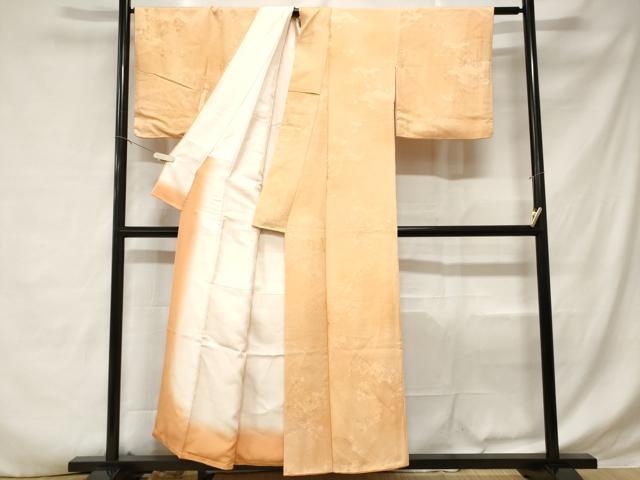 平和屋着物■上質な小紋　霞文　枝花地紋　暈し染め　正絹　逸品　CABD3425ev