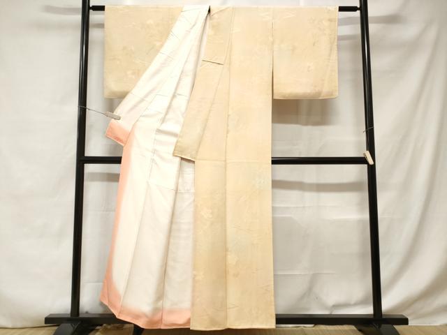 平和屋着物■上質な小紋　草花文　霞文　暈し染め　正絹　逸品　CABD3426ev