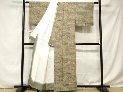 平和屋着物■上質な小紋 風景文 暈し染め 正絹 逸品 CABD3435ev