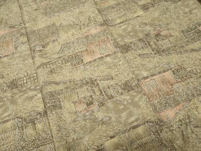 平和屋着物■上質な小紋 風景文 暈し染め 正絹 逸品 CABD3435ev
