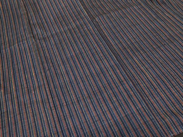 平和屋着物■上質な紬　縞　正絹　逸品　未使用　CABD3437ev