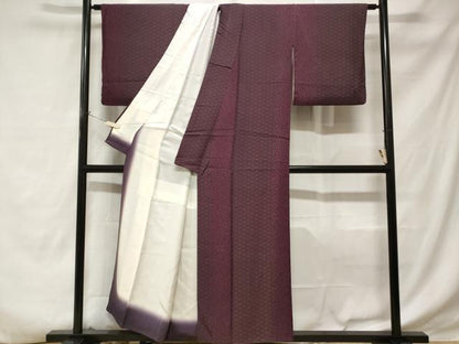 平和屋着物■江戸小紋　麻の葉花間道　正絹　逸品　CABD3452ev