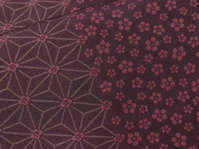 平和屋着物■江戸小紋　麻の葉花間道　正絹　逸品　CABD3452ev