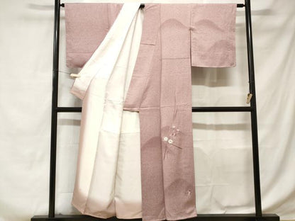 平和屋着物■訪問着　刺繍　遠山枝花文　暈し染め　正絹　逸品　CABD3459ev