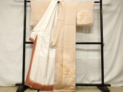 平和屋着物■訪問着 地紋起こし 樹林地紋 暈し染め 正絹 逸品 CABD3484ev