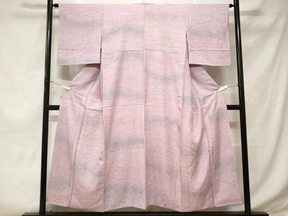 平和屋着物■上質な小紋 霞文 枝葉文 暈し染め 正絹 逸品 CABD3495ev