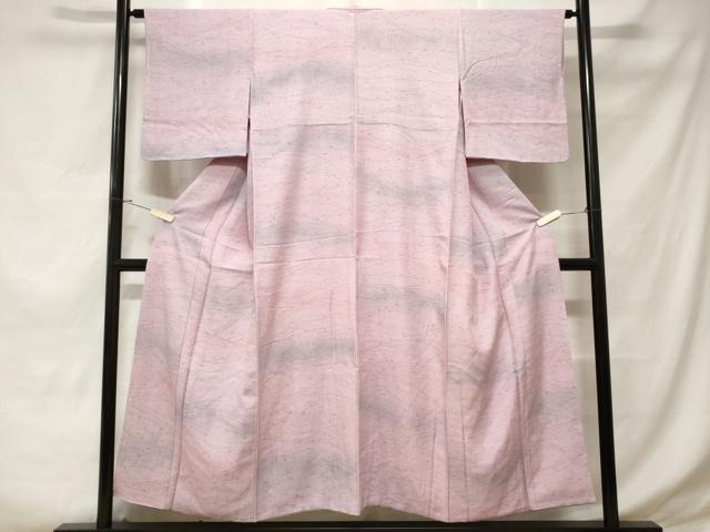平和屋着物■上質な小紋 霞文 枝葉文 暈し染め 正絹 逸品 CABD3495ev