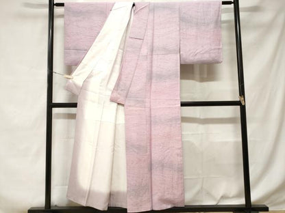 平和屋着物■上質な小紋 霞文 枝葉文 暈し染め 正絹 逸品 CABD3495ev
