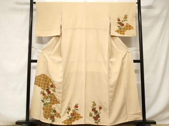 平和屋着物■訪問着 枝菊紋暈し染め 金彩 正絹 逸品 CABD3496ev