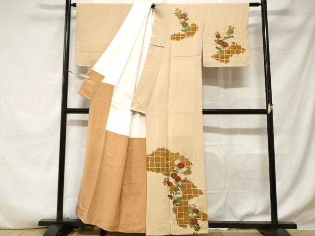 平和屋着物■訪問着 枝菊紋暈し染め 金彩 正絹 逸品 CABD3496ev