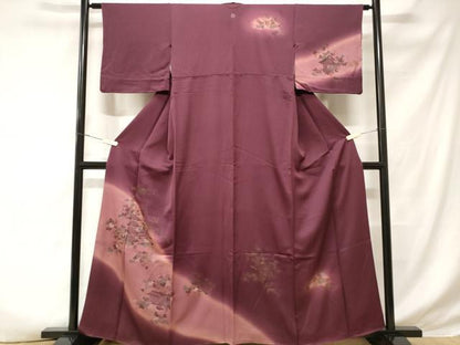 平和屋着物■訪問着 風景文 葡萄蔦の葉文 暈し染め 金彩 正絹 逸品 CABD3506ev