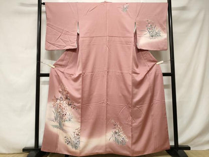 平和屋着物■訪問着 葡萄蔦の葉花文 暈し染め 金彩 まるやま扱い 正絹 逸品 CABD3509ev