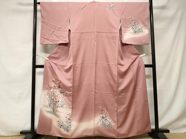 平和屋着物■訪問着 葡萄蔦の葉花文 暈し染め 金彩 まるやま扱い 正絹 逸品 CABD3509ev