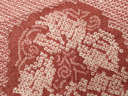 平和屋着物■上質な小紋 総絞り 花丸文 正絹 逸品 CABD3533ev