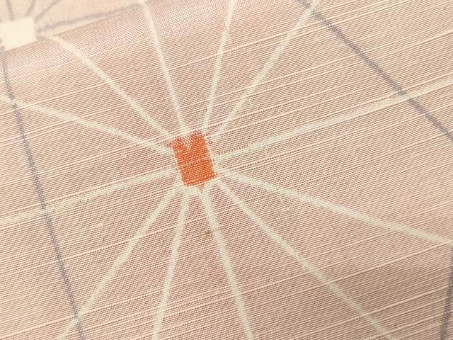 平和屋着物■上質な紬 麻の葉文様 正絹 逸品 CABD3572ev