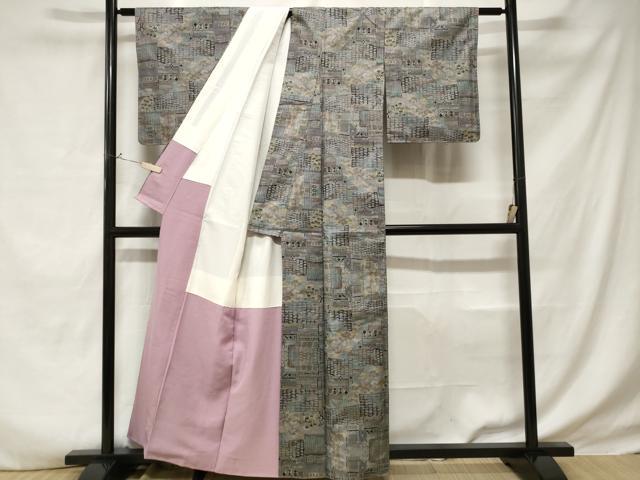 平和屋着物■本場大島紬 7マルキ 枝松吉祥文 正絹 逸品 CABD3579ev