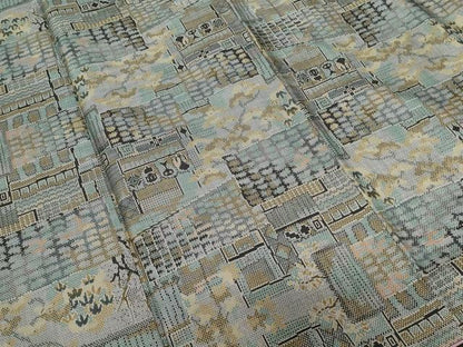 平和屋着物■本場大島紬 7マルキ 枝松吉祥文 正絹 逸品 CABD3579ev