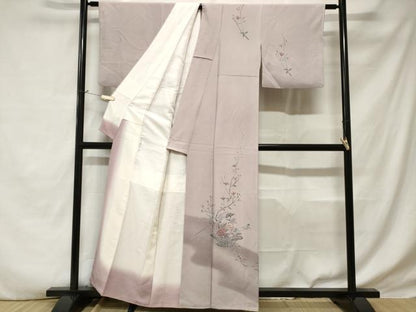 平和屋着物■訪問着 枝花籠文 暈し染め 正絹 逸品 CABD3582ev