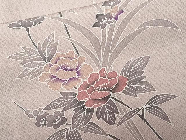平和屋着物■訪問着 枝花籠文 暈し染め 正絹 逸品 CABD3582ev