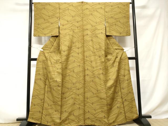 平和屋着物■上質な小紋 松葉文 正絹 逸品 CABD3587ev