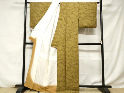平和屋着物■上質な小紋 松葉文 正絹 逸品 CABD3587ev