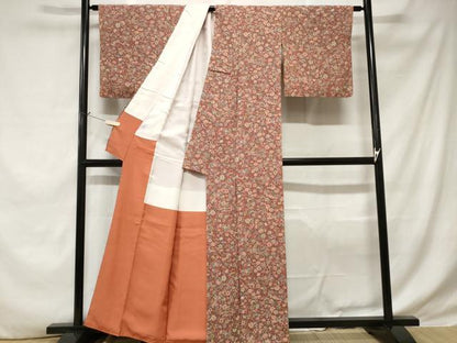 平和屋着物■上質な小紋 孔雀花鳥文 正絹 逸品 CABD3600ev