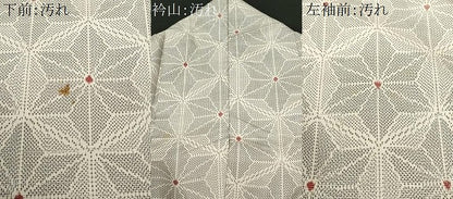 平和屋着物■上質な紬 麻の葉文様 正絹 逸品 CABD3617ev