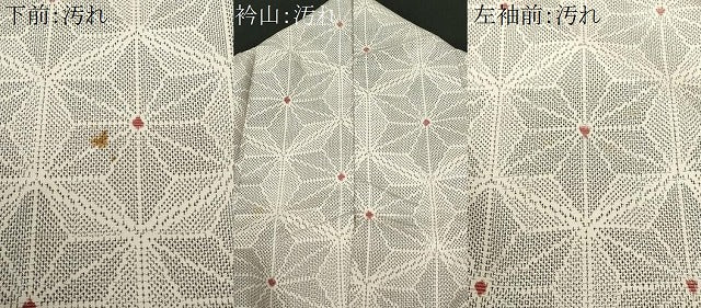 平和屋着物■上質な紬 麻の葉文様 正絹 逸品 CABD3617ev