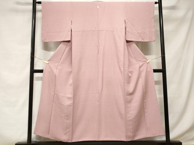 平和屋着物■上質な色無地　撫子色　正絹　逸品　CABD3634ev