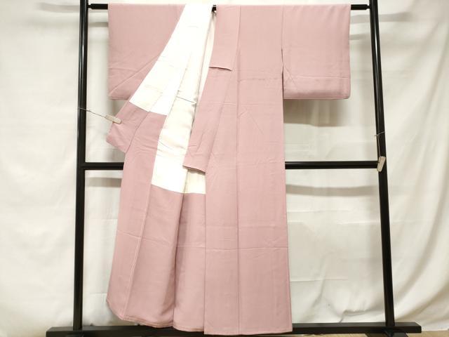 平和屋着物■上質な色無地　撫子色　正絹　逸品　CABD3634ev
