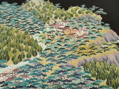 平和屋着物■豪華黒留袖 友禅 作家物 御所解文 正絹 逸品 CABD3660ev