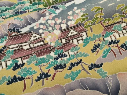 平和屋着物■豪華黒留袖 友禅 作家物 御所解文 正絹 逸品 CABD3660ev