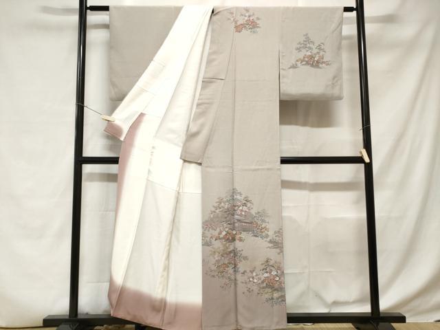 平和屋着物■訪問着　風景文　暈し染め　正絹　逸品　CABD3663ev